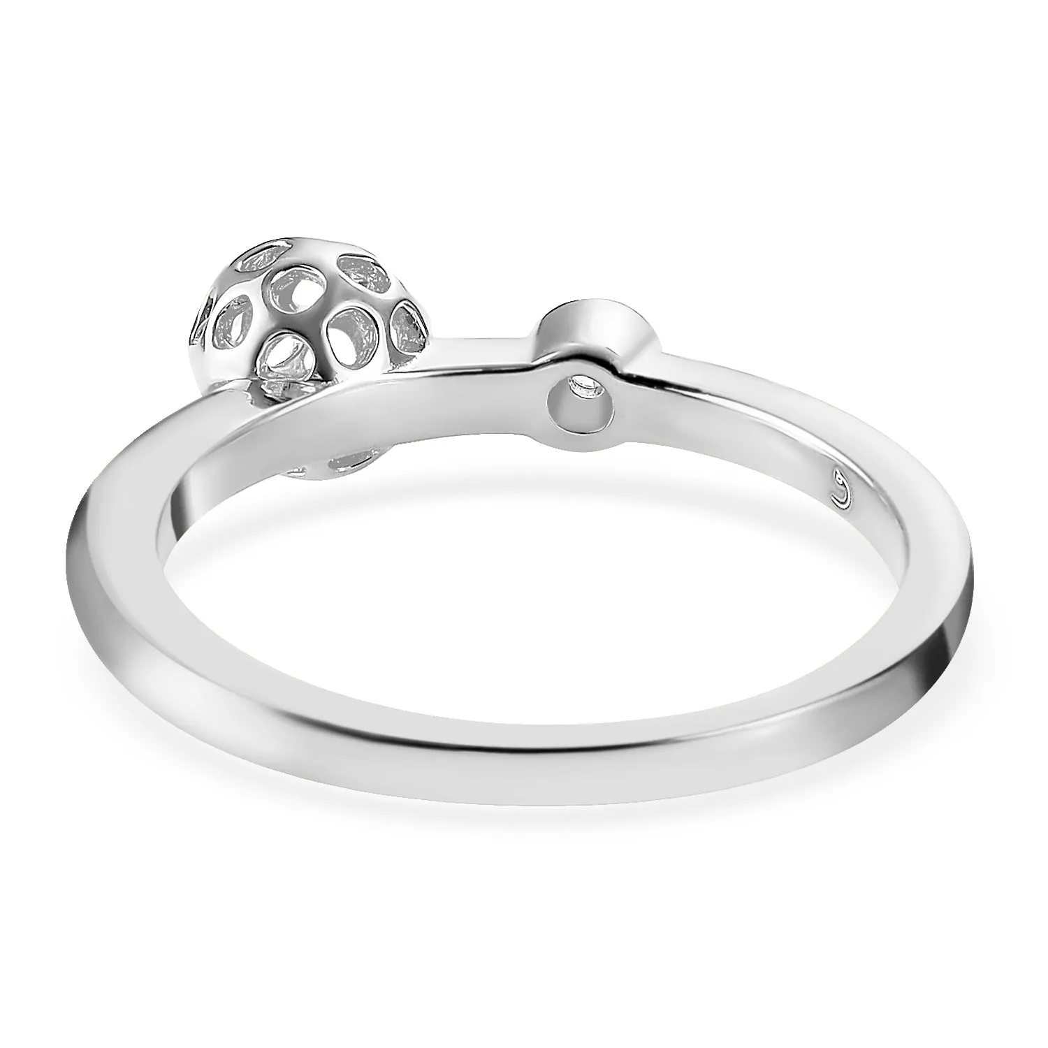 Lattice Globe Ring with Natural Cambodian Zircon