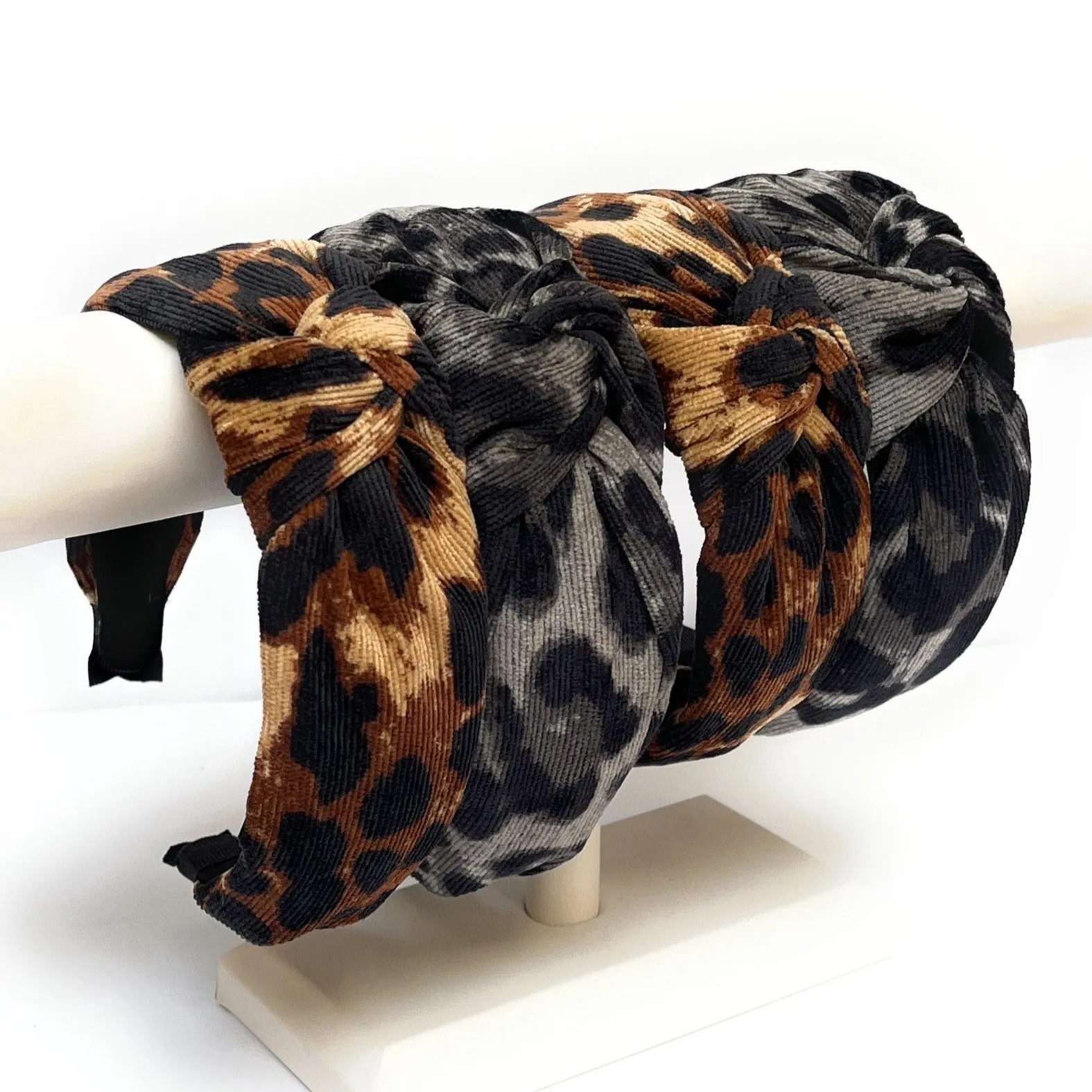 Leopard Corduroy Knot Headband