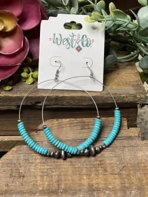 Lorilee Turquoise Hoop Earrings