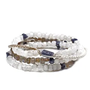 Moonstone and Labraborite 3-Layer Bracelet