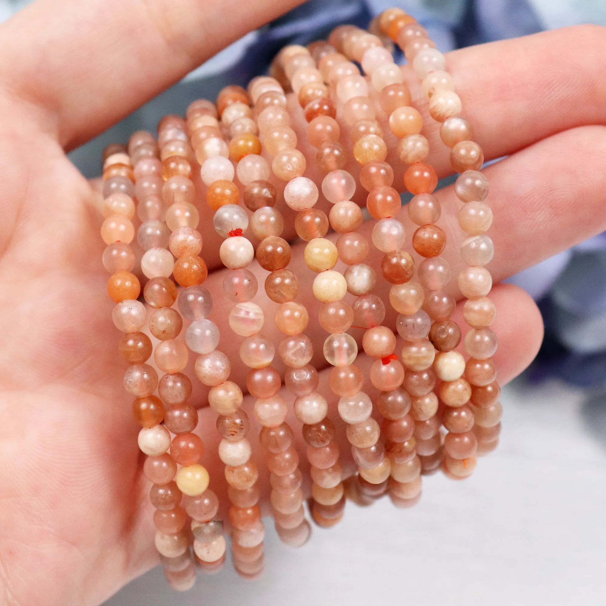 Multicolor Moonstone Beaded Bracelet
