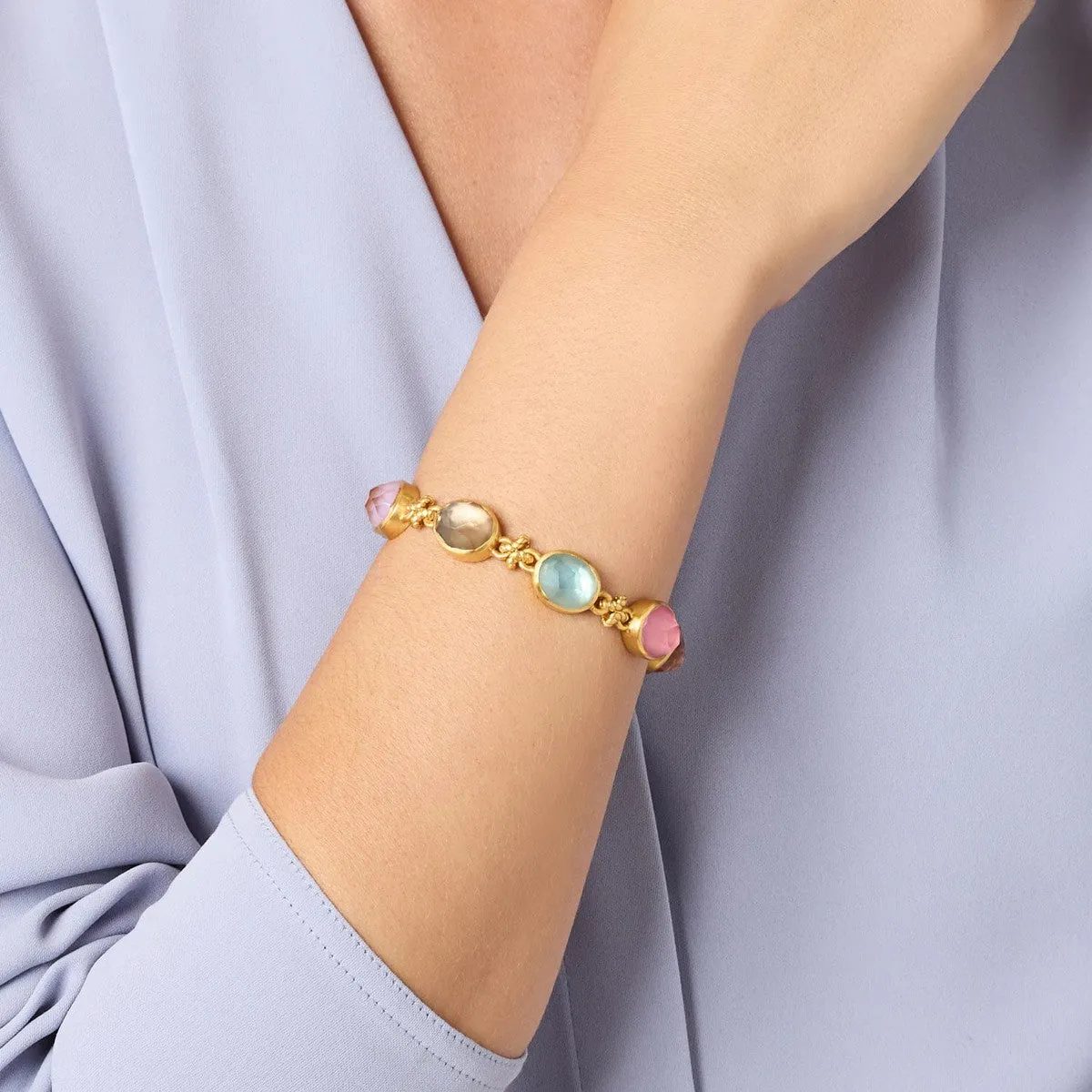 Nassau Demi Stone Bracelet - Iridescent Aquamarine Blue