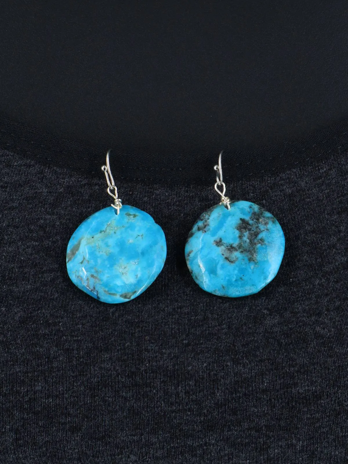 Native American Jewelry Turquoise Disc Necklace Set