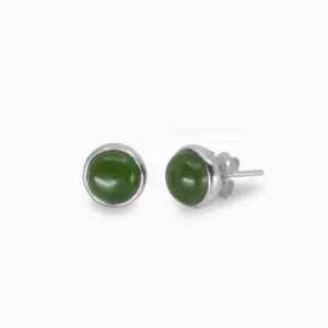 Nephrite Jade Stud Earrings