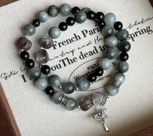 Obsidian Eagle Eye Stone Guardian Bracelet