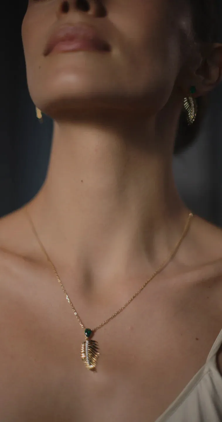 Palma Emerald Stone Necklace