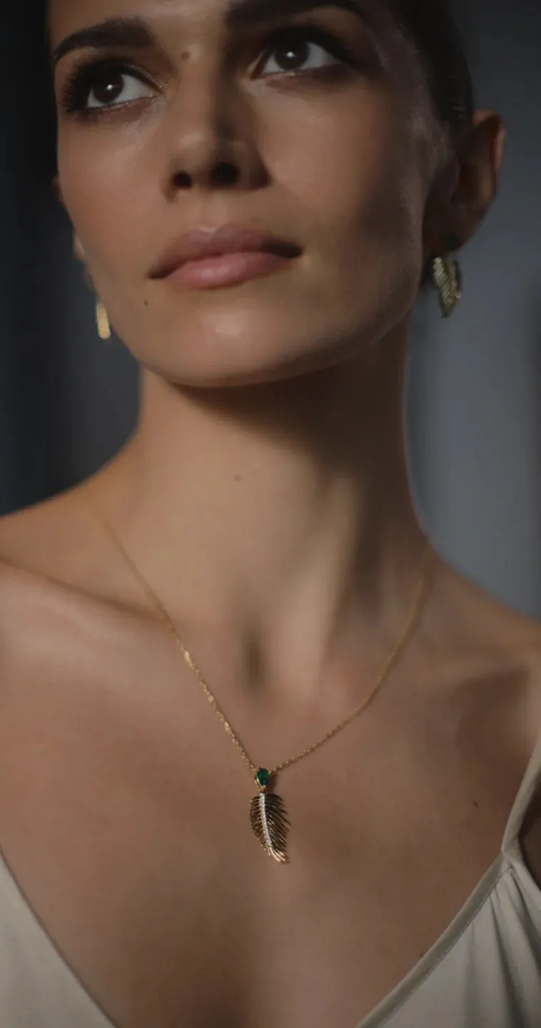 Palma Emerald Stone Necklace