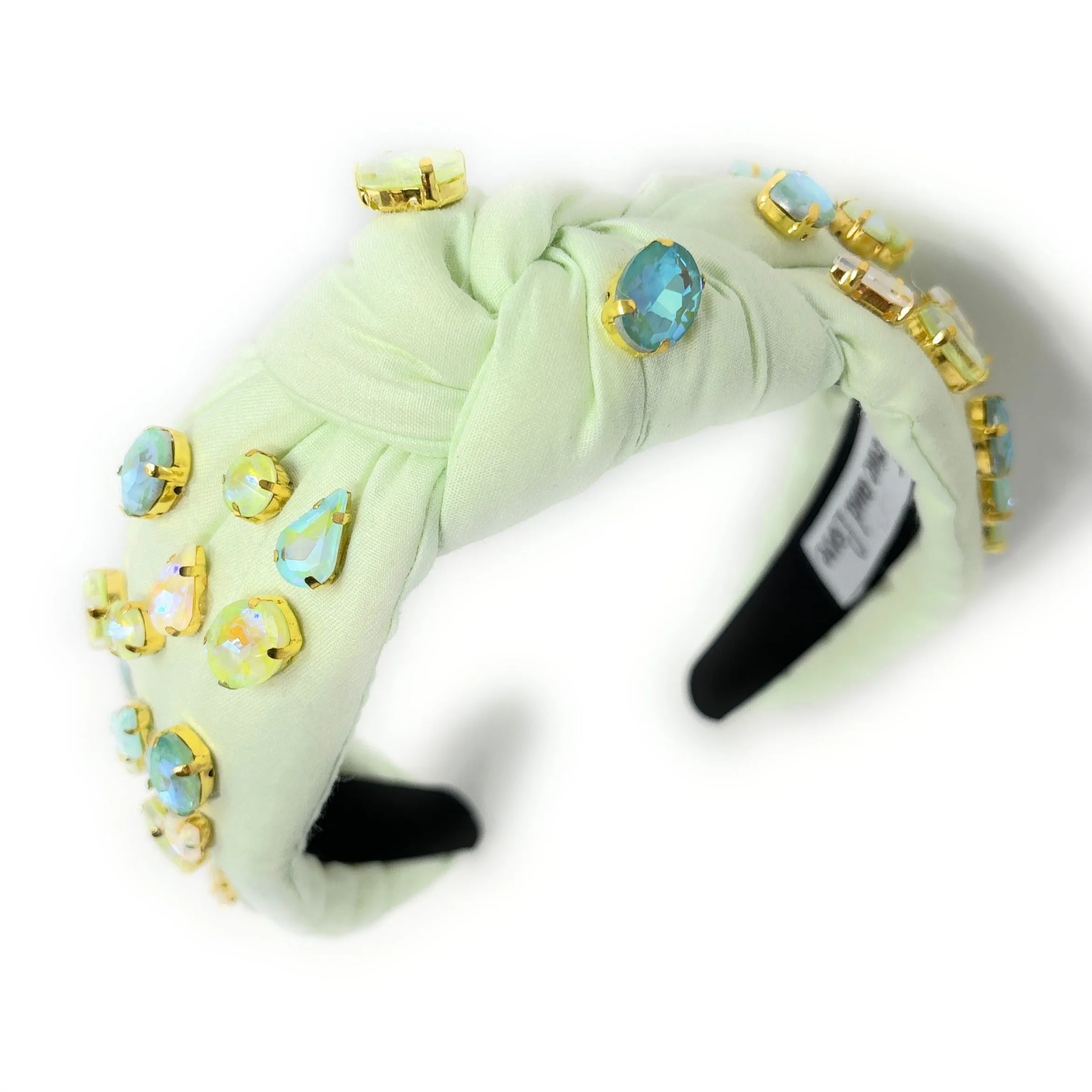 Pastel Mint Jeweled Knot Headband