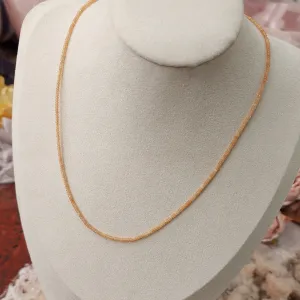 Peach Moonstone Micro Faceted Necklace  Artistic Expression, Creativity & Manifestation