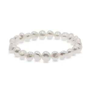 Pearl Bracelet for Women and Girls 7-8mm White Baroque