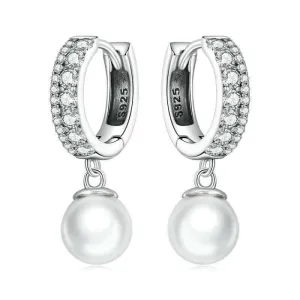Pearl Drop Shining Earrings - Hannaca