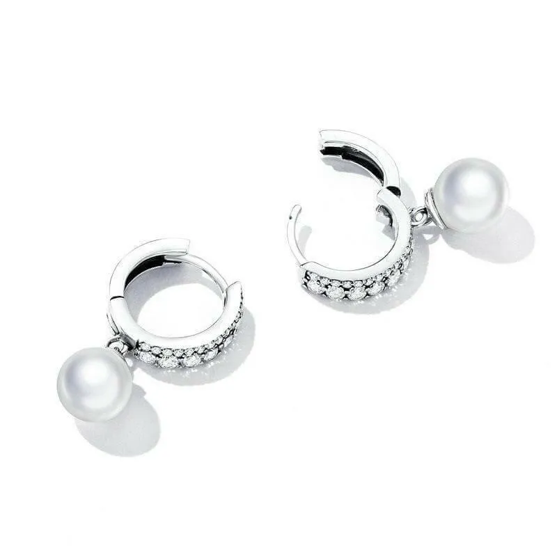 Pearl Drop Shining Earrings - Hannaca