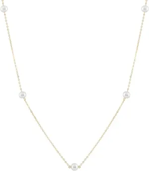 Pearl Tin Cup Necklace