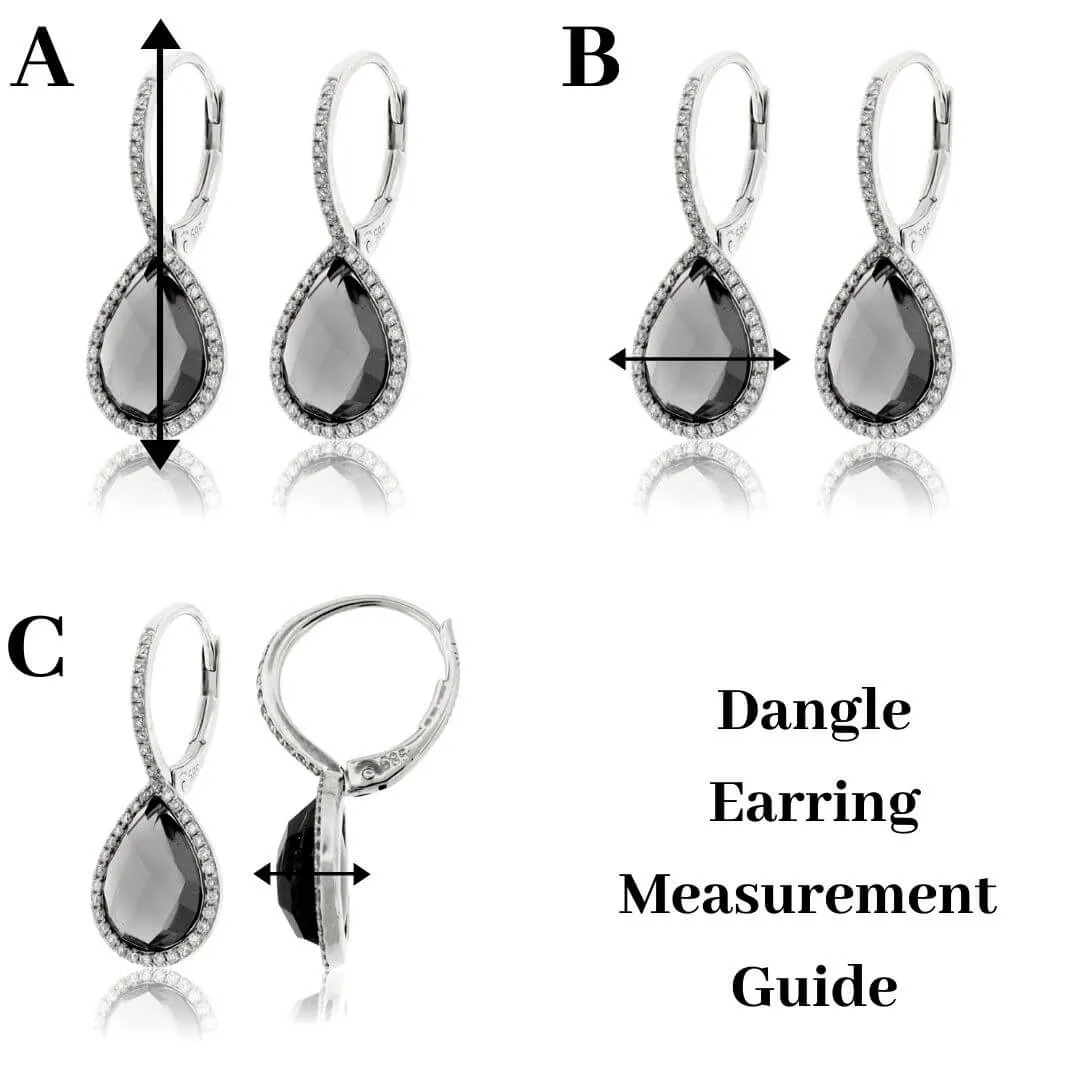 Pink Sapphire Dangle Style Earrings
