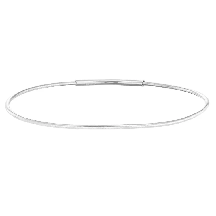 Platinum Finish Sterling Silver Flexible Birthgem Charm Bracelet 8.25