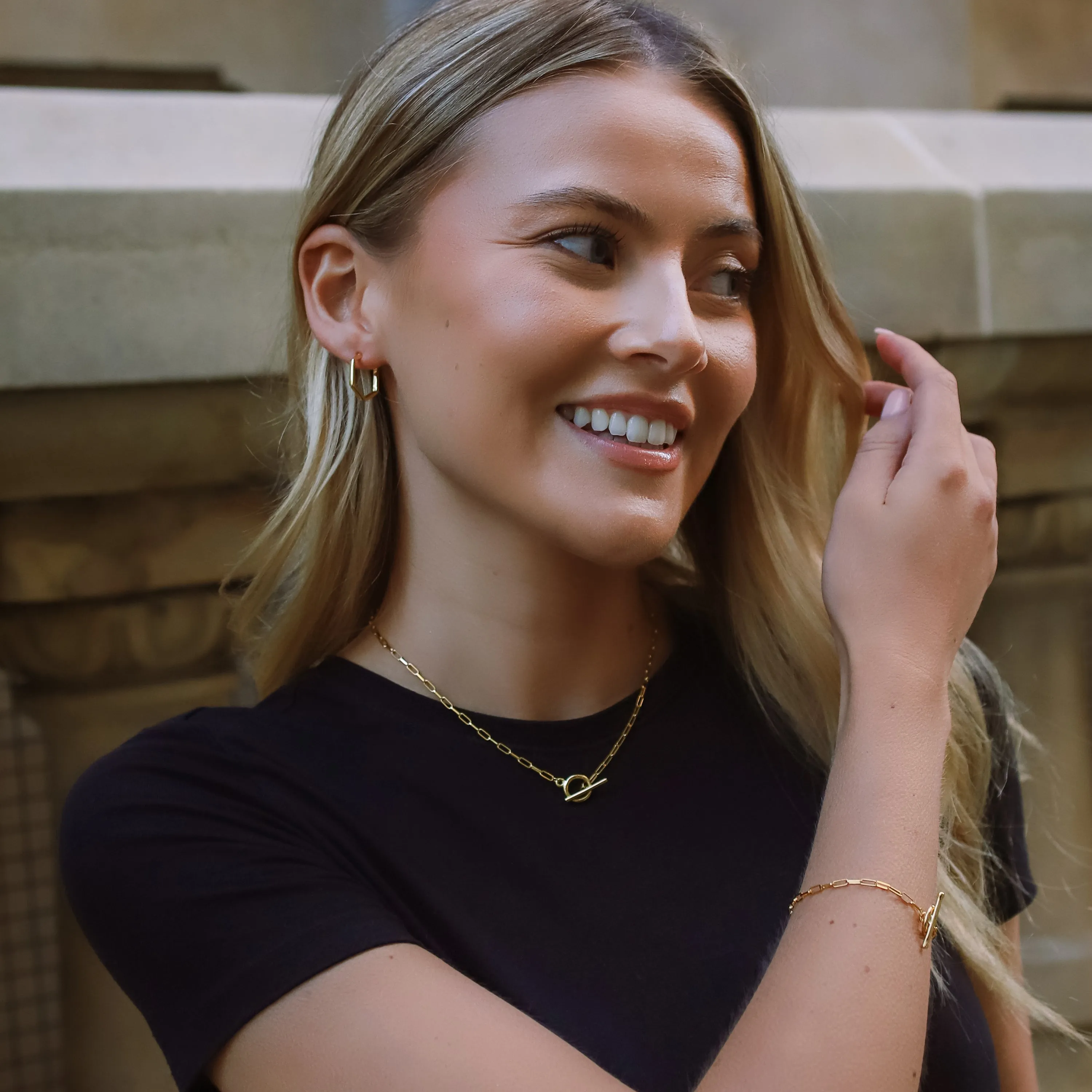 Priya Toggle Chain Bracelet | 18k Gold Plated