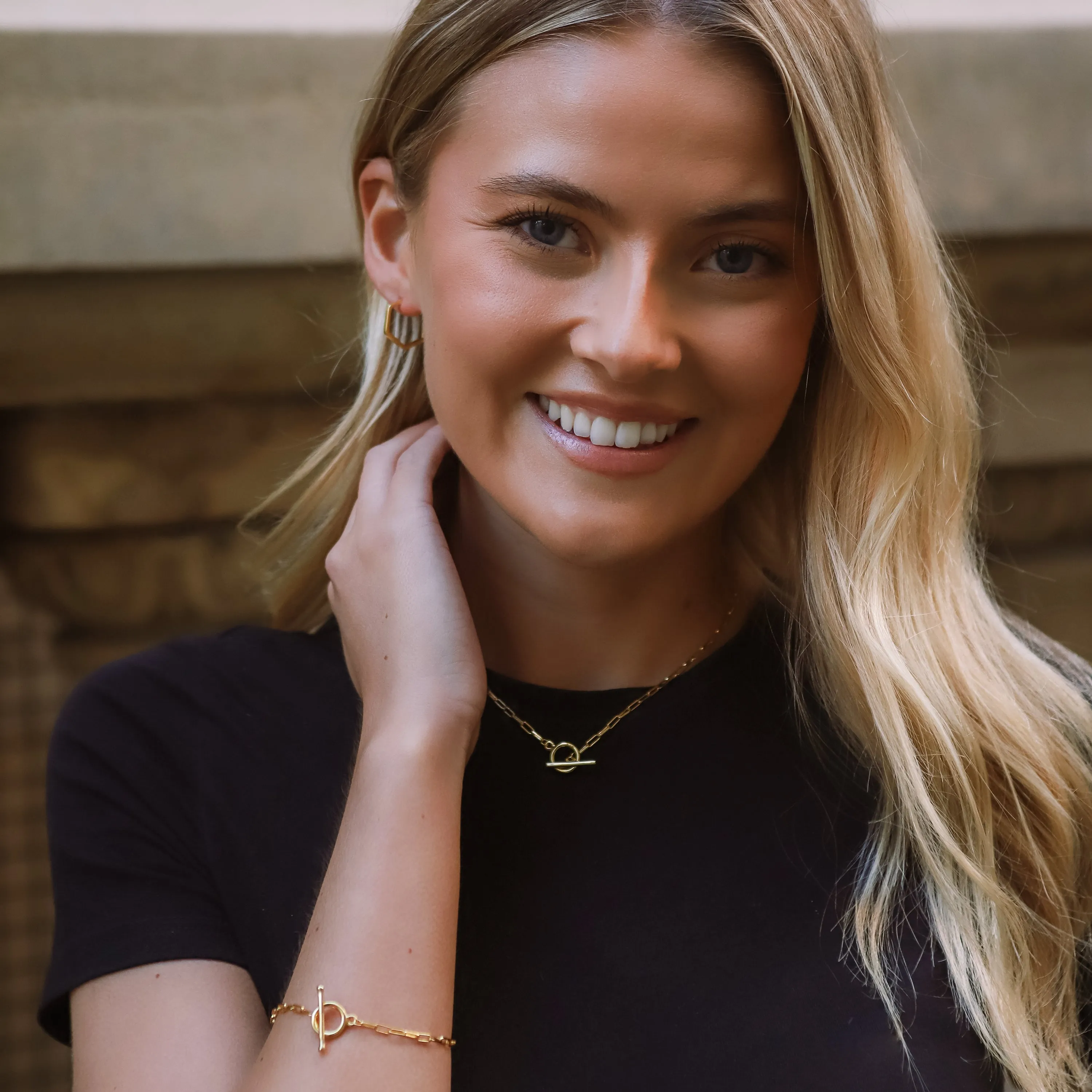 Priya Toggle Chain Bracelet | 18k Gold Plated