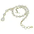 Rainbow Moonstone and Vermeil Drop Necklace