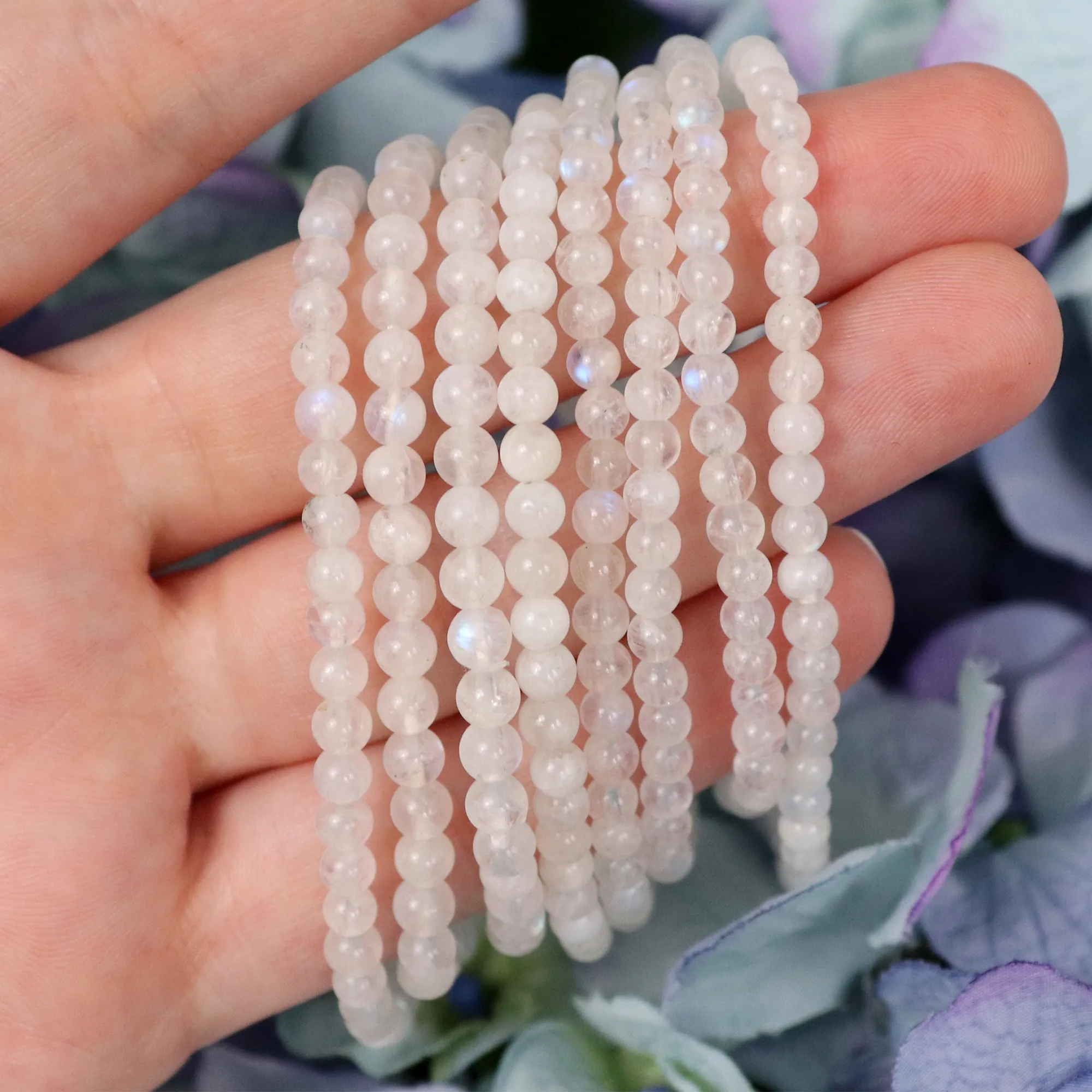 Rainbow Moonstone Beaded Bracelet