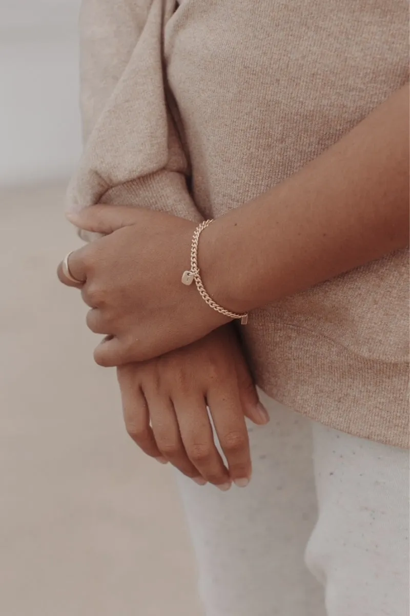 Rectangular Pendant Bracelet - Gold