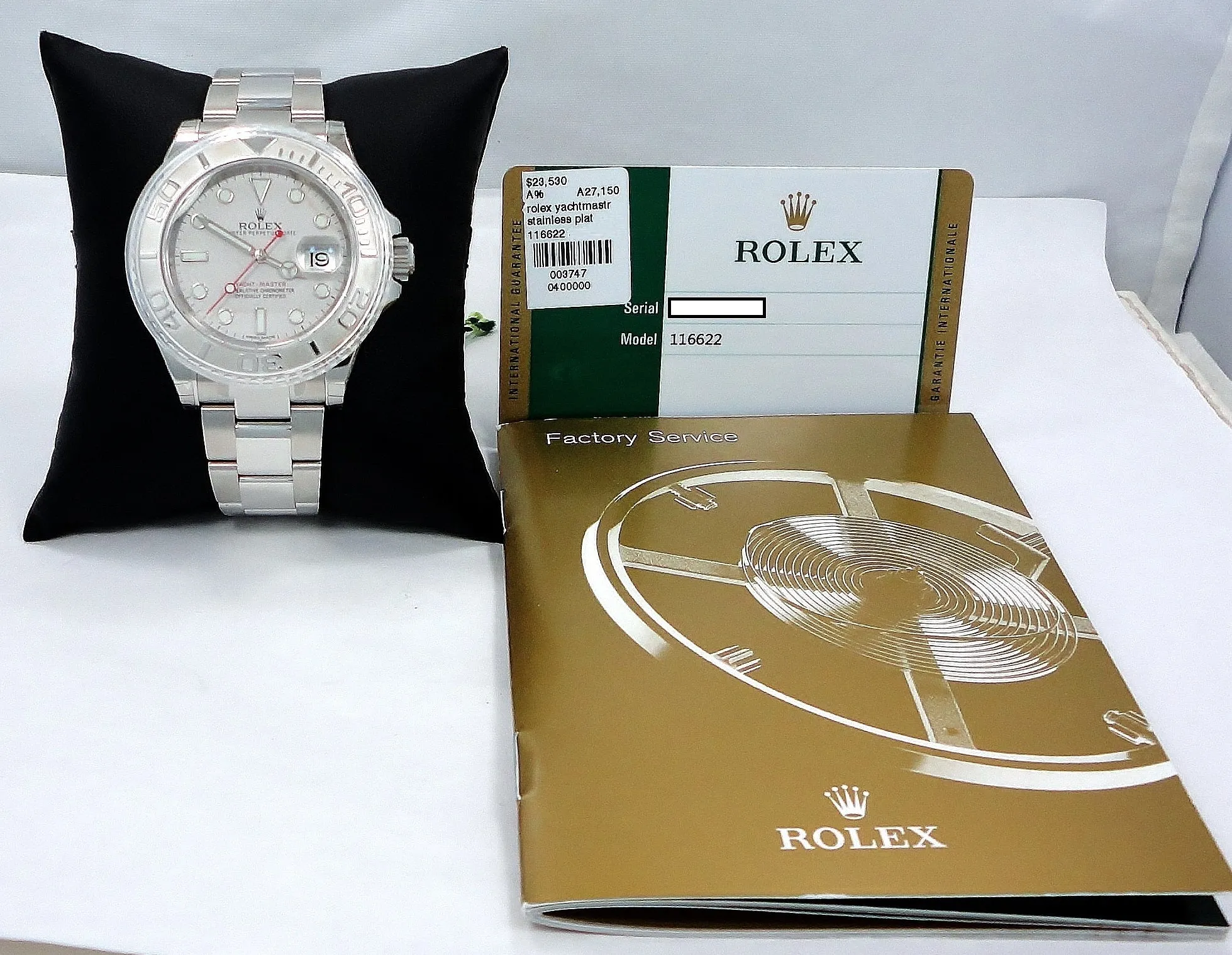 Rolex Yacht-Master Platinum Bezel 116622 UNWORN