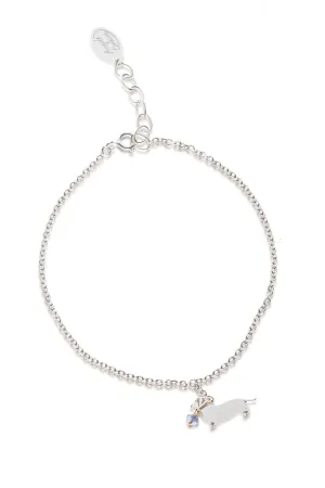 Sausage Dog On A Lead Bracelet