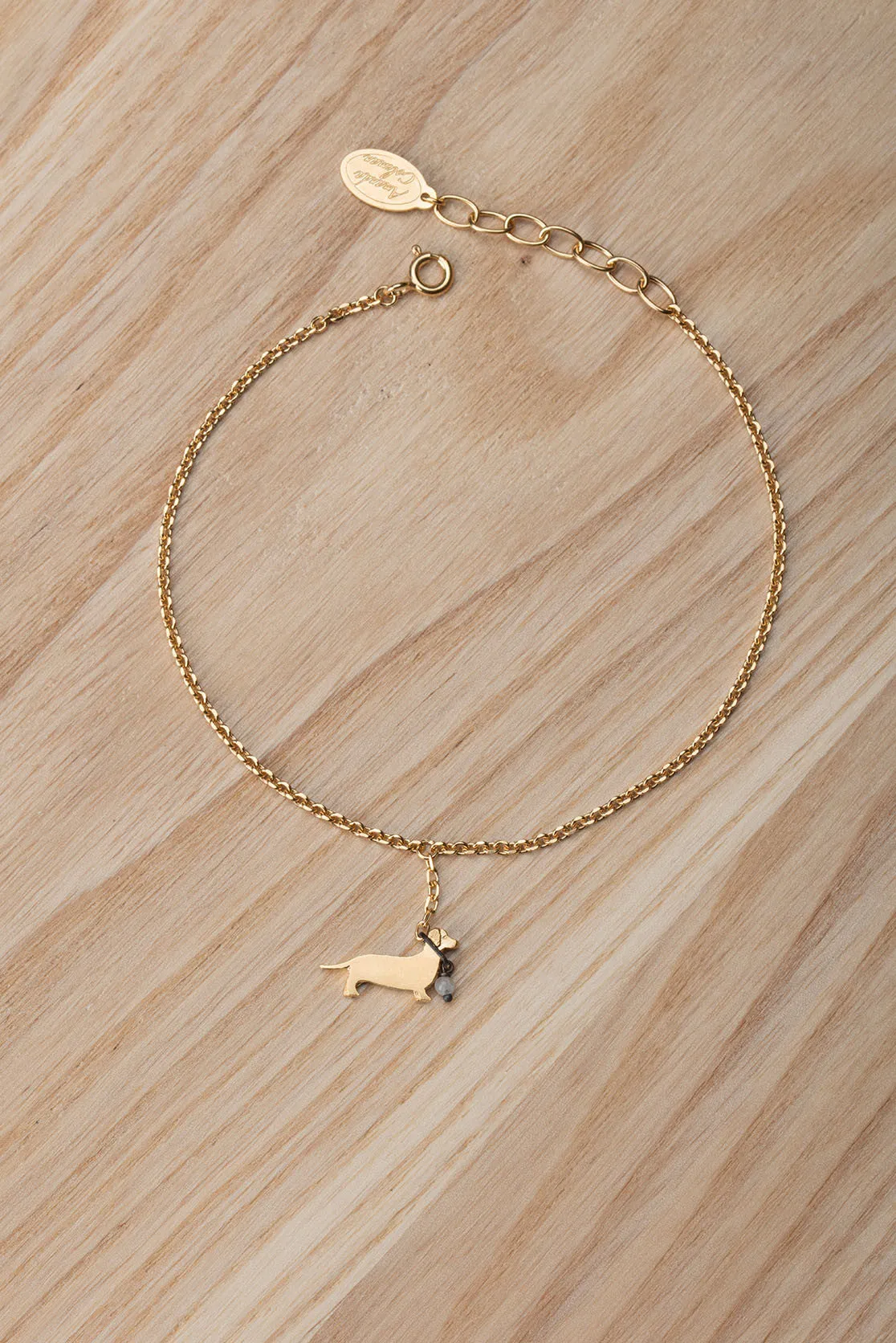Sausage Dog On A Lead Bracelet
