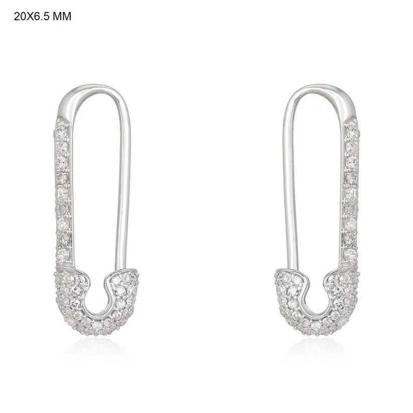 Shining Diamond Clip Drop Earrings