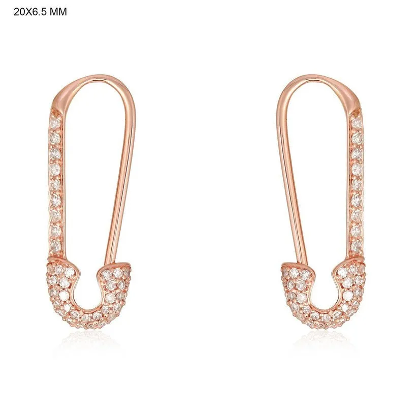 Shining Diamond Clip Drop Earrings