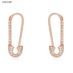 Shining Diamond Clip Drop Earrings