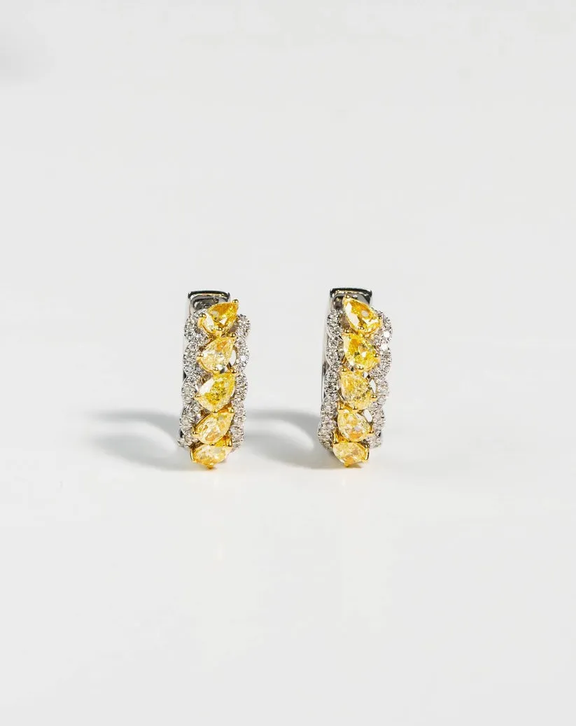 Shining Light Diamond Huggies Earrings