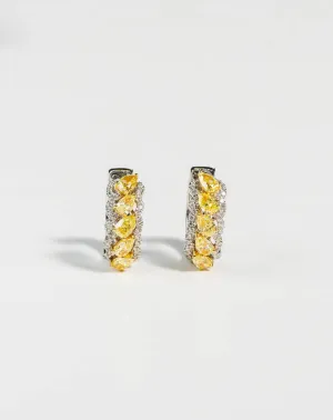Shining Light Diamond Huggies Earrings