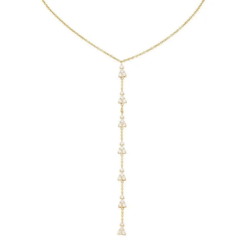Shining Path Diamond Lariat Necklace