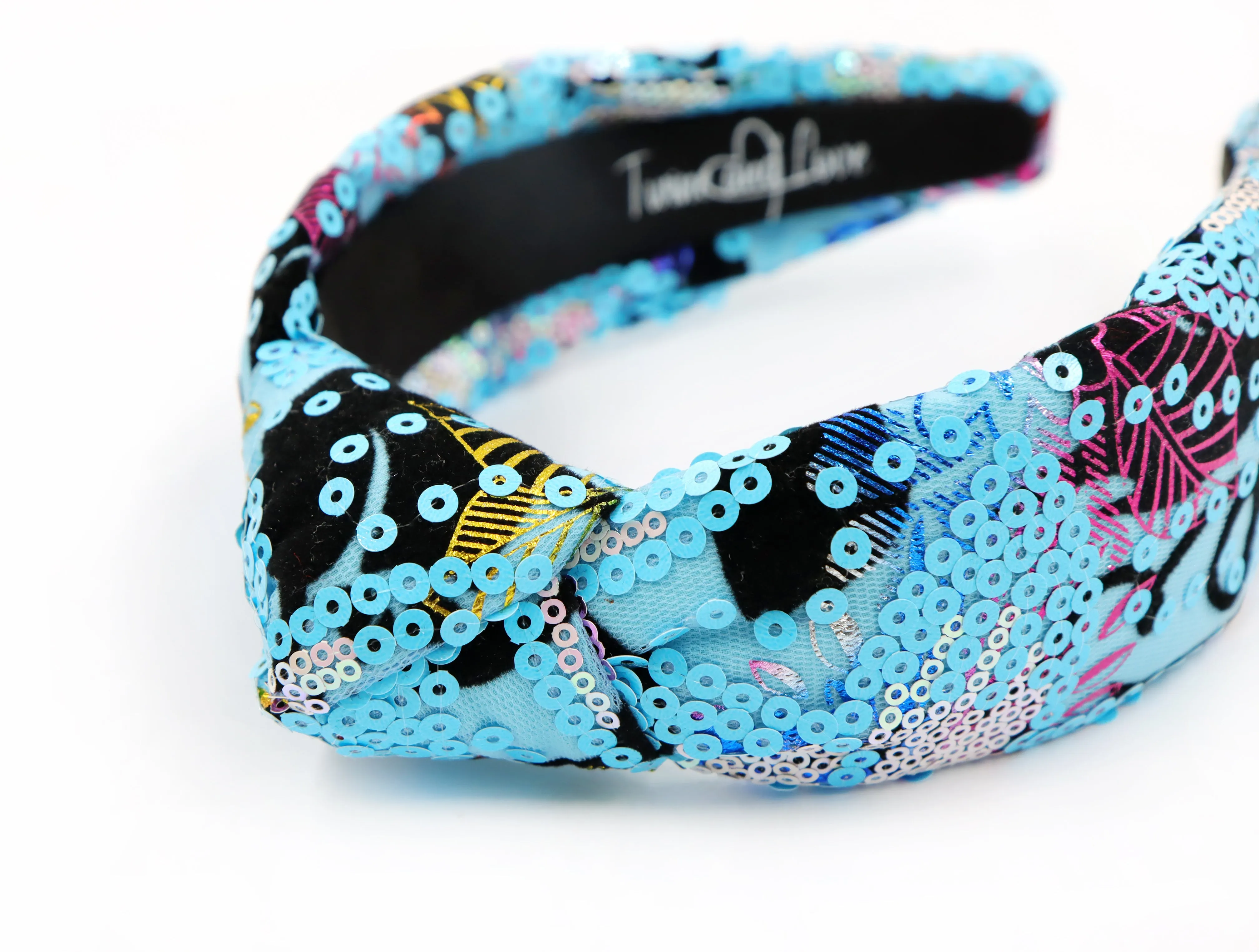 Sini Sequins Padded Knot Headband