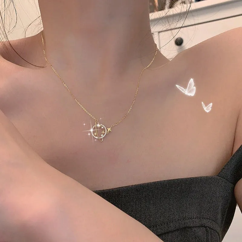 Sterling Silver Celestial Planet Pendant Necklaces