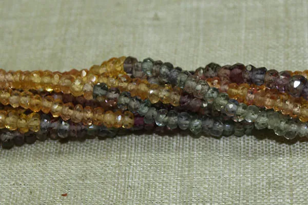 Strand of Tiny Sapphire Rondelles