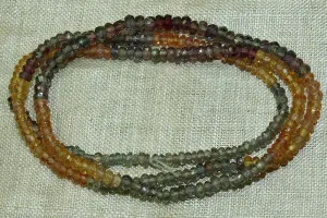Strand of Tiny Sapphire Rondelles