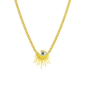 Sunburst Evil Eye Necklace