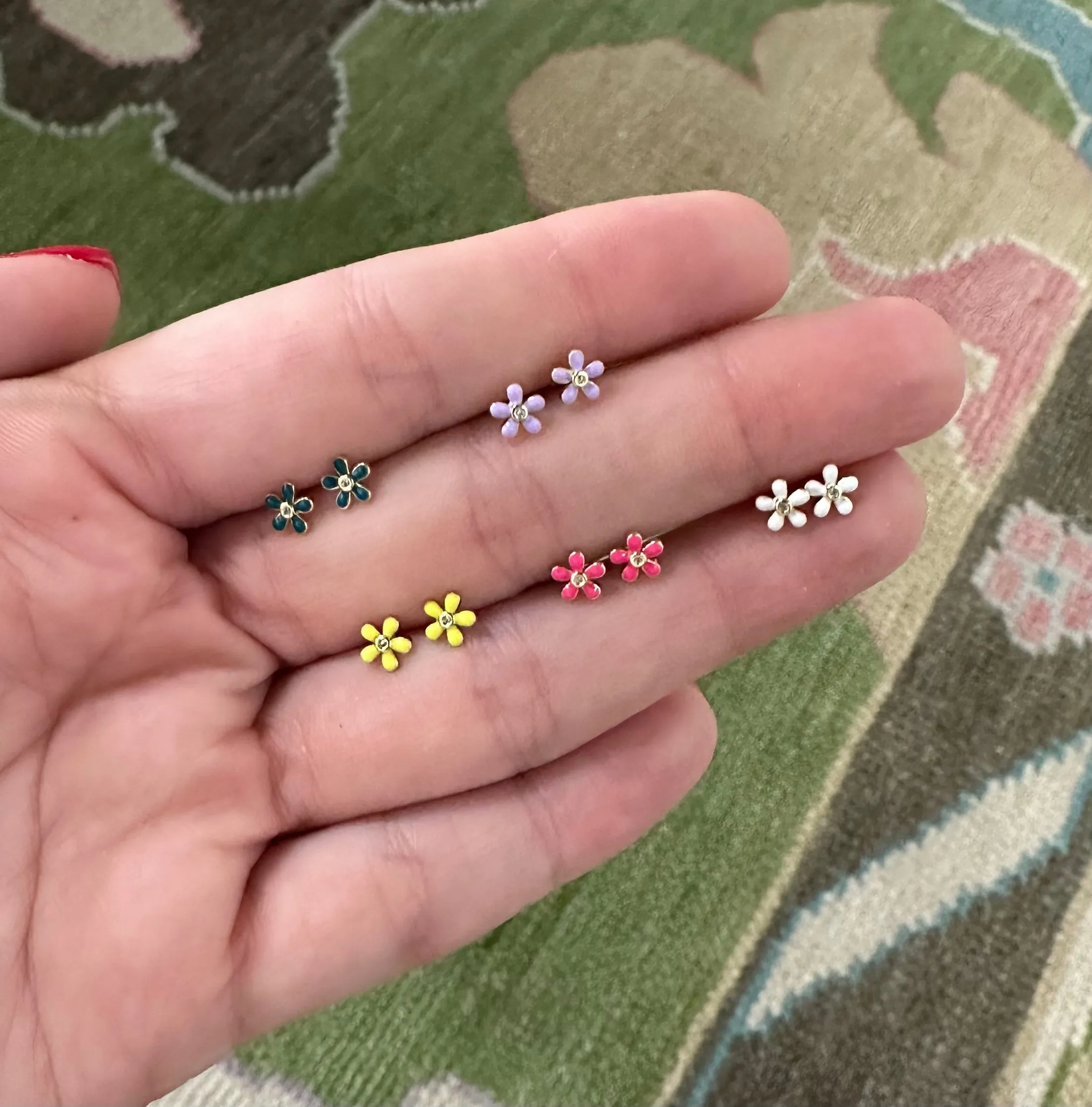 Teeny Tiny Flower Earring Lavender