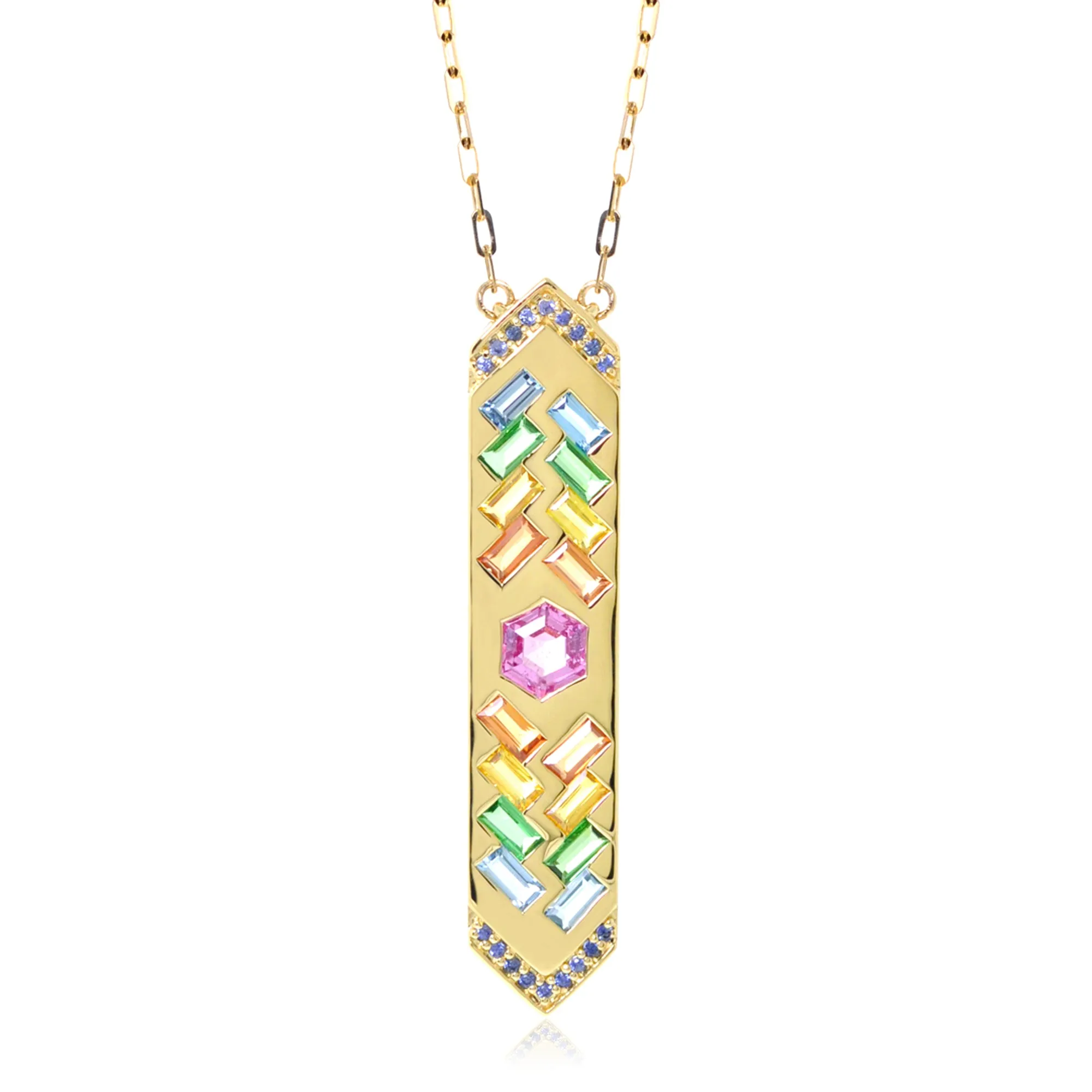The Guardian 18K Gemstone Talisman Necklace