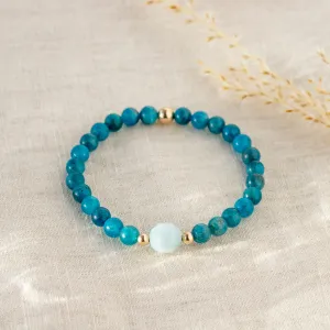Tranquil Tides Blue Apatite and Aquamarine Bracelet 6mm