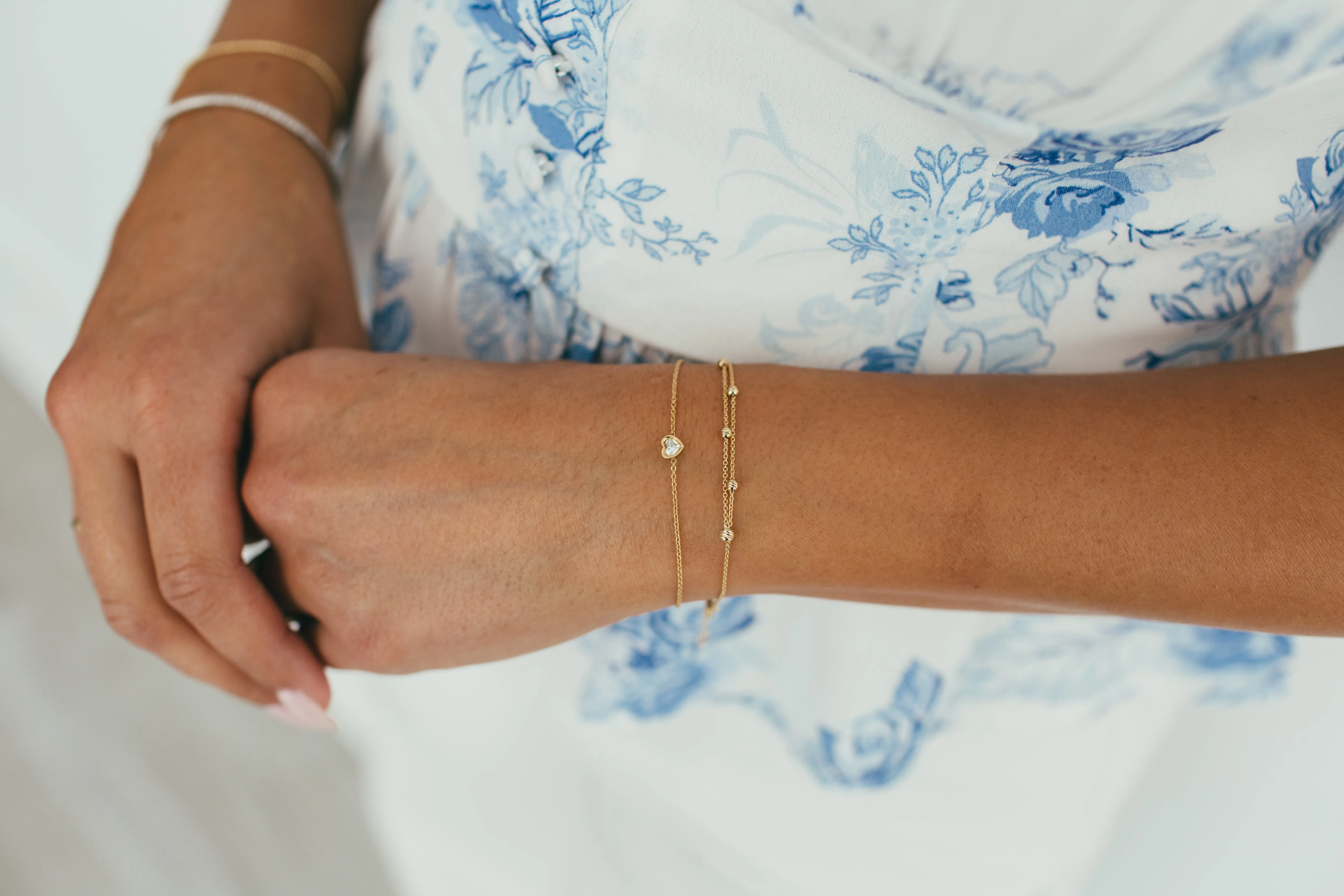 Two Strand Beaded Chain Bracelet