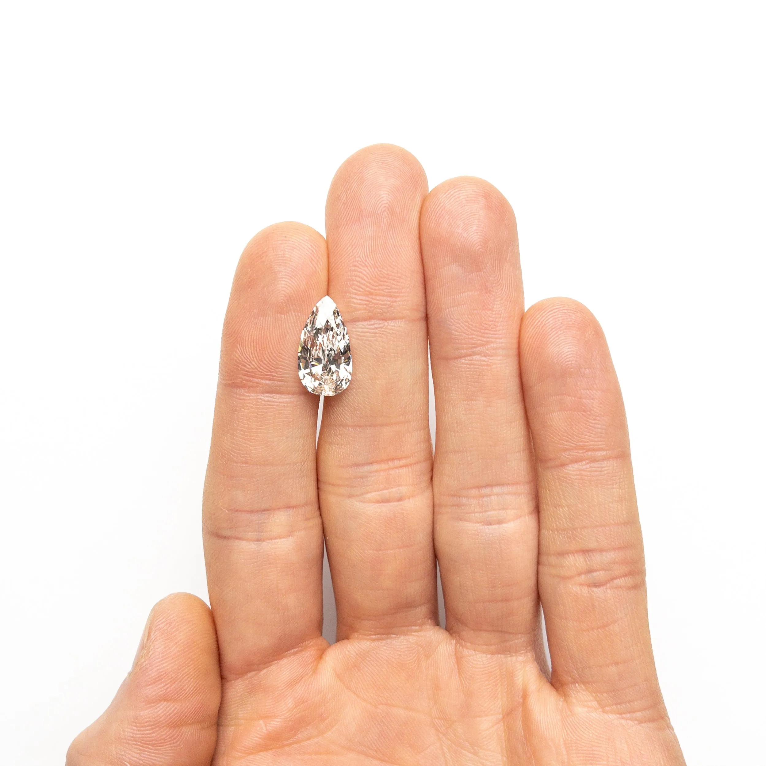 Vintage White Brilliant Diamond - 3.99ct Pear