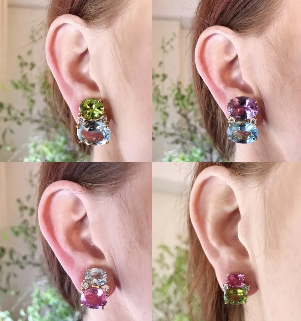 Yellow Gold Pear Drop Earring with White Jade