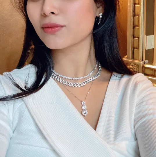 Zirconia Pave Necklace